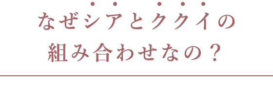 なぜシアとククイの組み合わせなの？