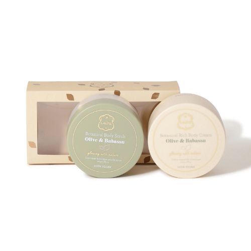 Laline ボディスクラブ 限定品2点セット LALINE スクラブ ミスト クリーム ボディスクラブセットポーチ付き