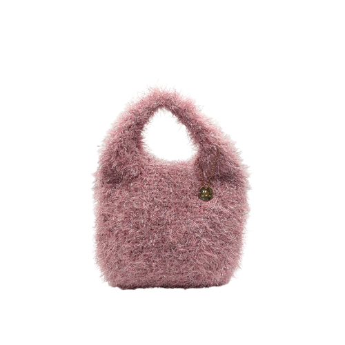 シャイニーニットバッグ　Pink